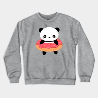 Kawaii Panda Bear Donut Crewneck Sweatshirt